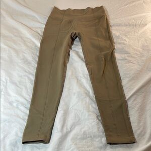 ZYIA Active Beige Textured Leggings Size Medium